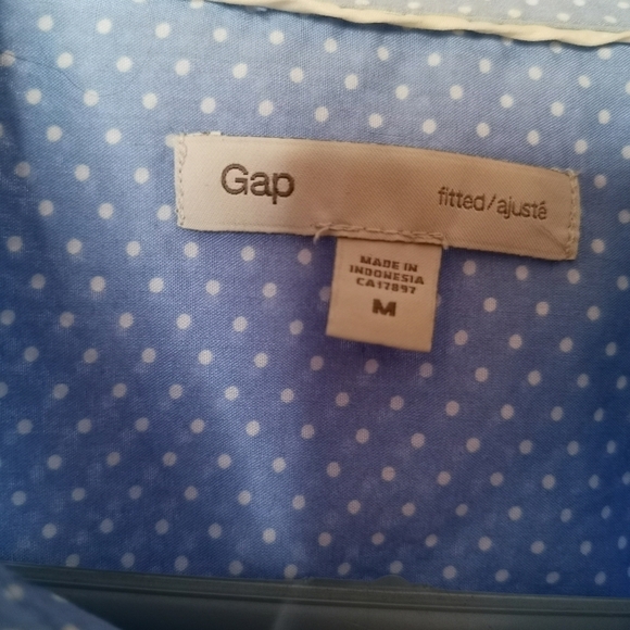 GAP blue dotted summer shirt - Picture 3 of 9